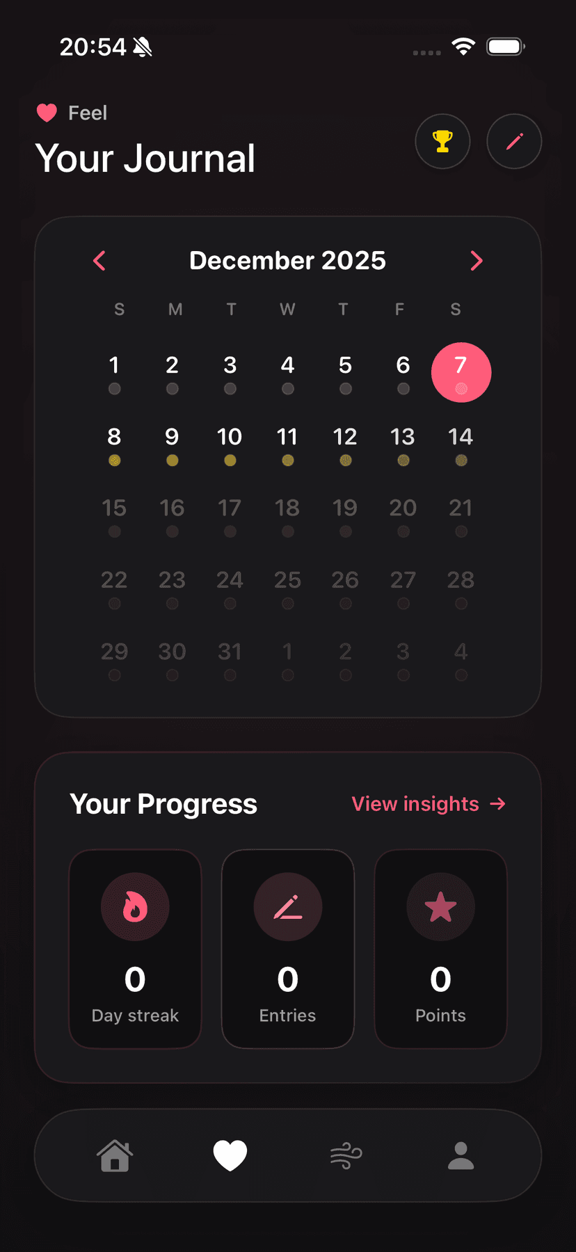 Feel Journal App Screenshot