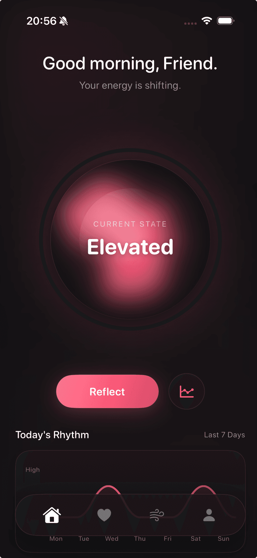 Feel App Main Screen